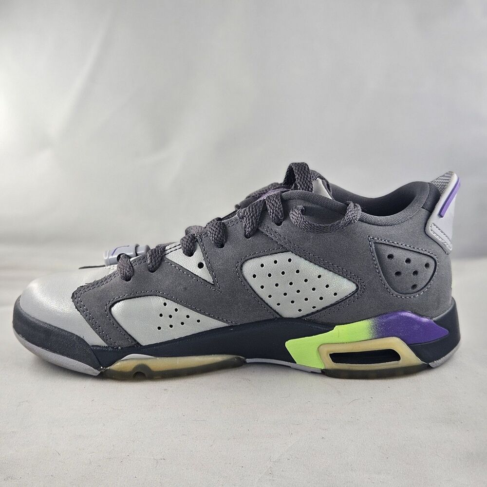 Nike Air Jordan 6 Retro Low GS Ultraviolet Grey Ghost Green 768878-008 Size 4.5Y